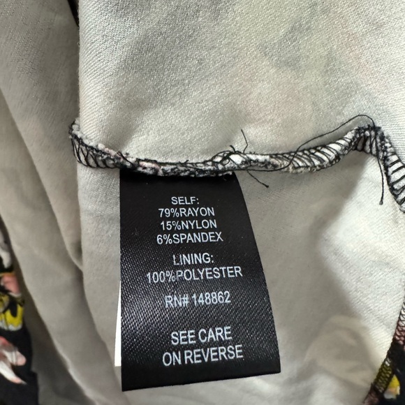 Torrid Black Dress with Multicolor Floral Print - Picture 4 of 6